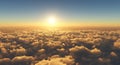 Beautiful sunset above clouds Royalty Free Stock Photo
