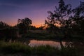 Beautiful Sunset above Peterson Creek River, Yungaburra, Queensland, Australia