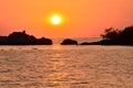 Beautiful sunset above the sea Royalty Free Stock Photo