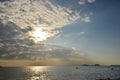 Beautiful sunset above the sea Royalty Free Stock Photo