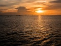 Beautiful sunset above sea in thailand Royalty Free Stock Photo