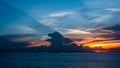 Beautiful sunset above sea in thailand Royalty Free Stock Photo