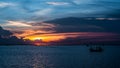 Beautiful sunset above sea in thailand Royalty Free Stock Photo