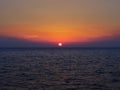 Beautiful sunset in aegean sea, Greece Royalty Free Stock Photo