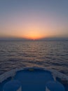 Beautiful sunset in aegean sea, Greece Royalty Free Stock Photo