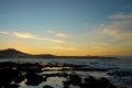 Beautiful sunset on the Agujero beach, Galdar, Gran Canaria, Spain Royalty Free Stock Photo