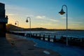 Beautiful sunset on the Agujero beach, Galdar, Gran Canaria, Spain Royalty Free Stock Photo