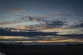 Beautiful sunset with amazing fluffy clouds