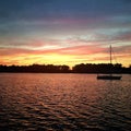 Beautiful Sunset on anchor in the North Carolina ICW