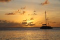 Sunset Anse Figuier Beach Martinique Island Caribbean Sea