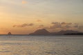 Sunset Anse Figuier Beach Martinique Island Caribbean Sea