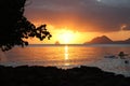 Sunset Anse Figuier Beach Martinique Island Caribbean Sea