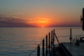 Beautiful sunset at the sea Royalty Free Stock Photo