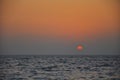 Beautiful sunset at Arambol beach Royalty Free Stock Photo