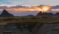 Beautiful Sunset Badlands National Park South Dakota Royalty Free Stock Photo