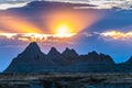 Beautiful Sunset Badlands National Park South Dakota