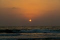 Beautiful sunset at Baga beach in Goa, India Royalty Free Stock Photo