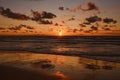 Beautiful sunset on the Baltic sea beach