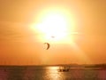 Beautiful sunset on the Baltic Sea. A walk along the seashore during your vacation. Royalty Free Stock Photo