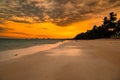 Beautiful sunset at Bamburi Beach in Mombasa, Kenya Royalty Free Stock Photo