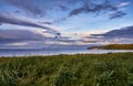 Beautiful sunset on the beach of the Baltic Sea in Binz, RÃÂ¼gen Royalty Free Stock Photo