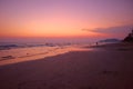 A beautiful sunset at the beach. At Chaolao Beach,
