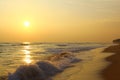 Beautiful sunset on the beach, Koggala, Sri Lanka Royalty Free Stock Photo