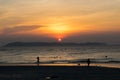 Beautiful sunset and beach in koh larn island