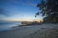 Beautiful sunset on the beach of SBS Batam island