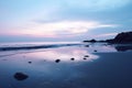 Beautiful sunset at the beach, Soft focus, Long exposure