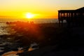 Beautiful sunset at Beach of South Venice. Florida. Royalty Free Stock Photo