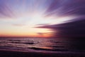 Beautiful sunset at Beach of South Venice. Florida. Royalty Free Stock Photo