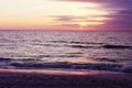 Beautiful sunset at Beach of South Venice. Florida. Royalty Free Stock Photo