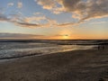 Beautiful sunset at a beach in Southend, Essex, UK Royalty Free Stock Photo