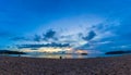 Beautiful sunset behind Pu island at Kata beach