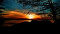 Beautiful Sunset in Belitung Island Royalty Free Stock Photo