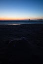 Beautiful sunset blue hours at South Haven Lighthouse Lake Michigan Royalty Free Stock Photo