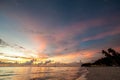 Beautiful sunset at Boracay beach, Philippines Royalty Free Stock Photo