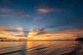 Beautiful sunset at Boracay beach, Philippines Royalty Free Stock Photo