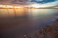 Beautiful sunset at Boracay beach, Philippines Royalty Free Stock Photo