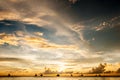 Beautiful sunset at Boracay beach, Philippines Royalty Free Stock Photo