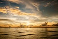 Beautiful sunset at Boracay beach, Philippines Royalty Free Stock Photo