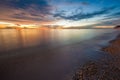 Beautiful sunset at Boracay beach, Philippines Royalty Free Stock Photo