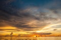 Beautiful sunset at Boracay beach, Philippines Royalty Free Stock Photo