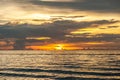 Beautiful sunset at Boracay beach, Philippines Royalty Free Stock Photo