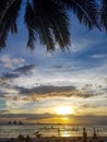 Beautiful sunset in Boracay Philippines