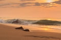 Beautiful sunset at cabo ledo beach Angola.