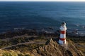 Beautiful sunset at Cape Palliser, lighthouse, North Island, New Zealand Royalty Free Stock Photo