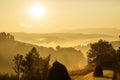 Beautiful sunset in Carpathian mountains Royalty Free Stock Photo