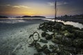 Beautiful sunset at Chenang Beach, Langkawi